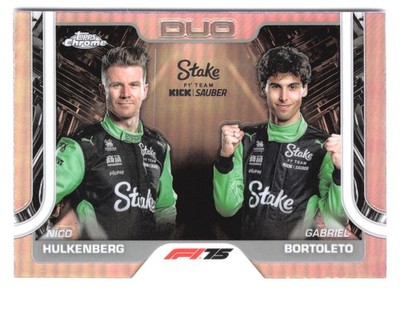2025 Topps Chrome F1 - Nico Hulkenberg & Gabriel Bortoleto #173 Refractor 
