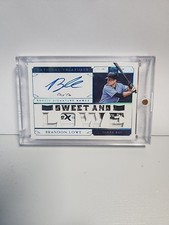 2019 National Treasures Brandon Lowe Laundry Tag 1/1 Patch Auto