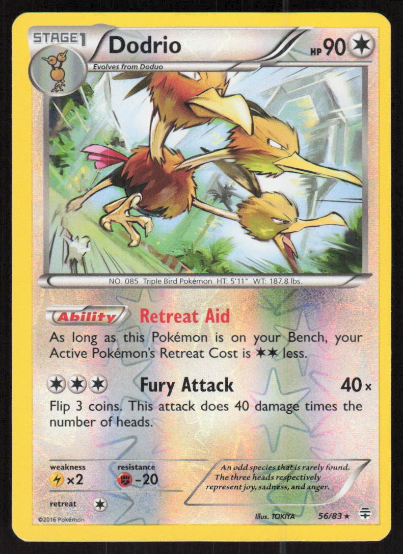Dodrio 56/83 Rare Generations Pokemon Reverse Holo Lightly Played