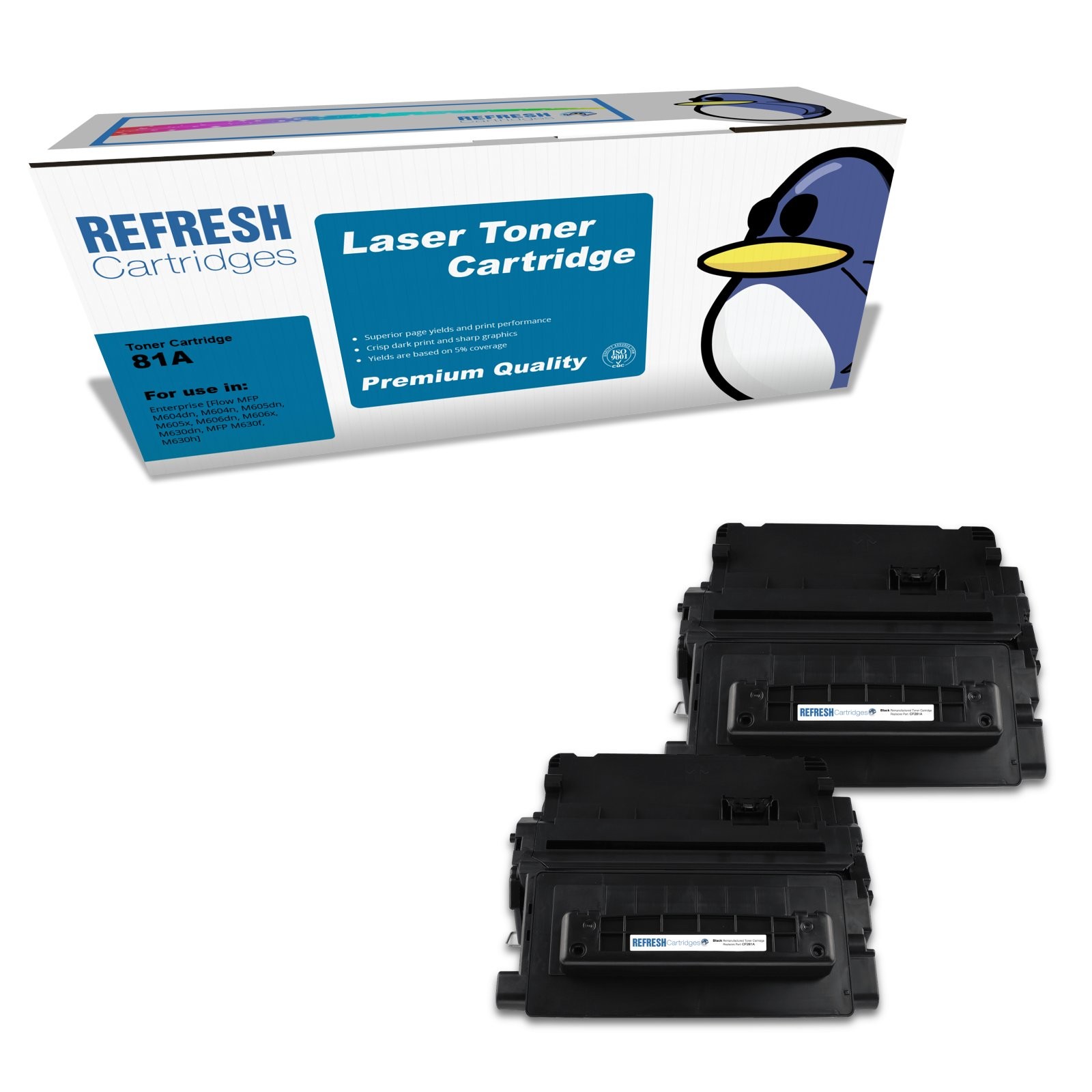 Refurbished Black CF281A/81A Toner Twin Pack Compatible With HP Printers