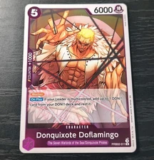 One Piece CCG Donquixote Doflamingo Rare Foil Card PRB02-011 NM
