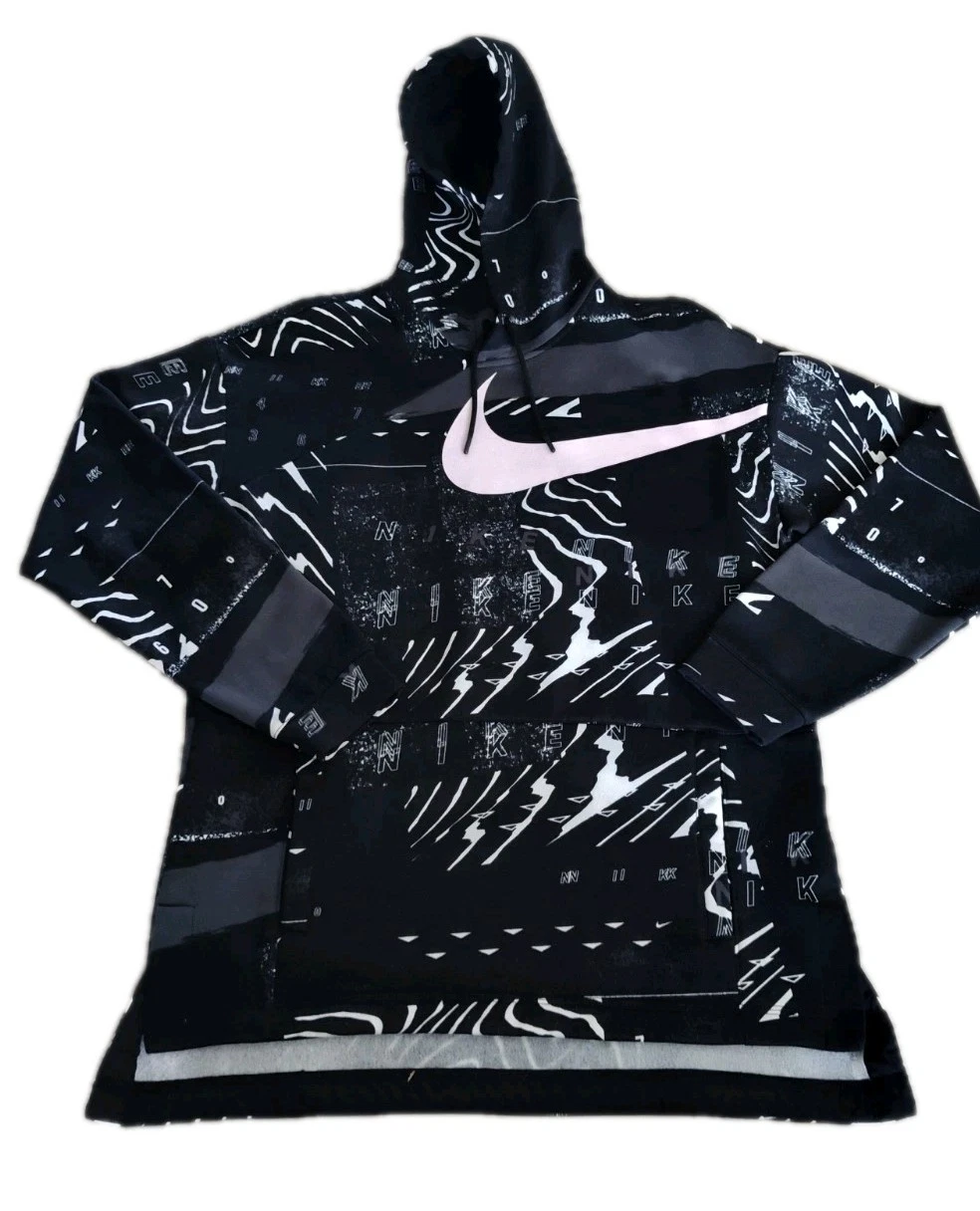 Nike Dri-Fit Thermal Training Hoodie Men's AOP Sz M AJ9263-011 Hooded Sweatshirt