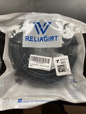 Black RG6 Coaxial Cable for Internet, HD TV, Satellite, Antenna with Barrel