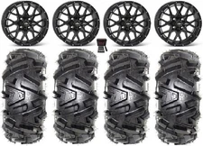 ITP Hurricane 14" Wheels Black 28" Moto MTC Tires Yamaha YXZ (2019+)
