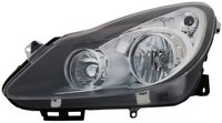 Scheinwerfer Links FüR Opel Corsa D 2006-2011 H1 H7 Schwarz Halogen Lwr