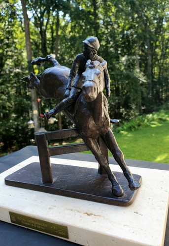 Rare! S-G Kelsey Bronze Hunter Jumper Sculpture 1977 - Picture 1 of 7