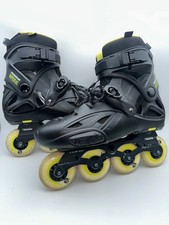 VTG Powerslide Imperial One 80 Inline Skates Men's 11-12 Yellow Black 908376