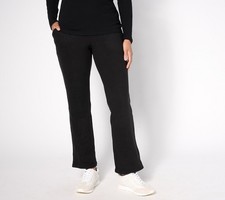 Cuddl Duds Flannel Fleece Boot Cut Pant Size M Black