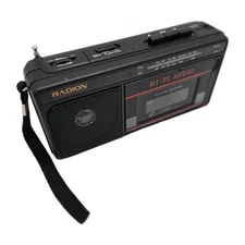 Vintage Radion  Portable  AM/FM Radio & Cassette Player Built -In Speaker New