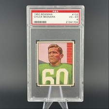 CHUCK BEDNARIK 1950 BOWMAN 5-STAR SERIES FOOTBALL EAGLES #132 PSA 4 Q6995
