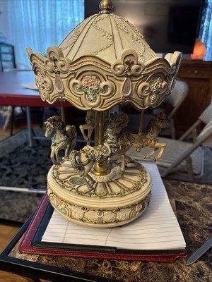 San Francisco Music Box Ltd Ed 4 Seasons Carousel Color of Wind E Kamysz w/FLAWS