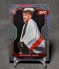 Nathaniel Wood Silver Prizm Holo Rookie RC 2021 Panini Prizm UFC Card #39