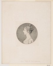 Martha Jefferson Tyler Waggaman, head-and-shoulders portrait, left profile