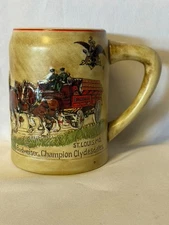 Budweiser Champion Clydesdales Stein CS19 Variant 1980 Ceramarte Brazil