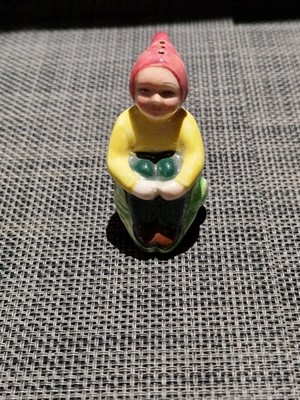 Vintage Pixie Elfe Gartenzwerg Keramik Pfefferstreuer