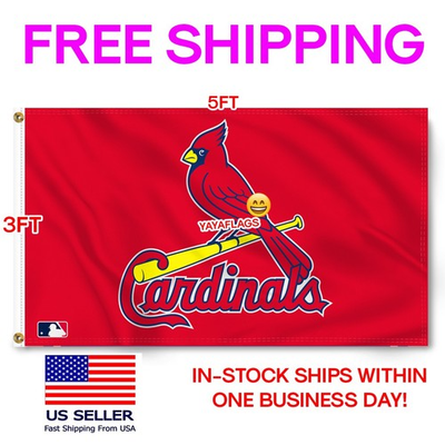 #ad St. Louis Cardinals Flag Large 3x5 Banner Logo Baseball MLB FREE SHIPPING $15.79