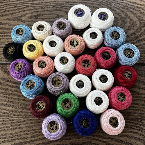 29 Balls DMC & Perle Cotton Thread Embroidery Multiple Colors And Sizes