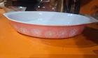 Pyrex Pink Daisy Casserole and Pink Gooseberry Cinderella Nesting Mixing Bowl