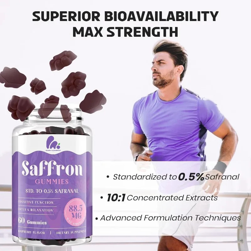 88.5 milligrams of magnesium rich saffron gummies