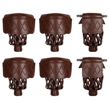 6-Piece PU Leather Billiard Pockets with Diamond Pattern - Durable Accessorie...