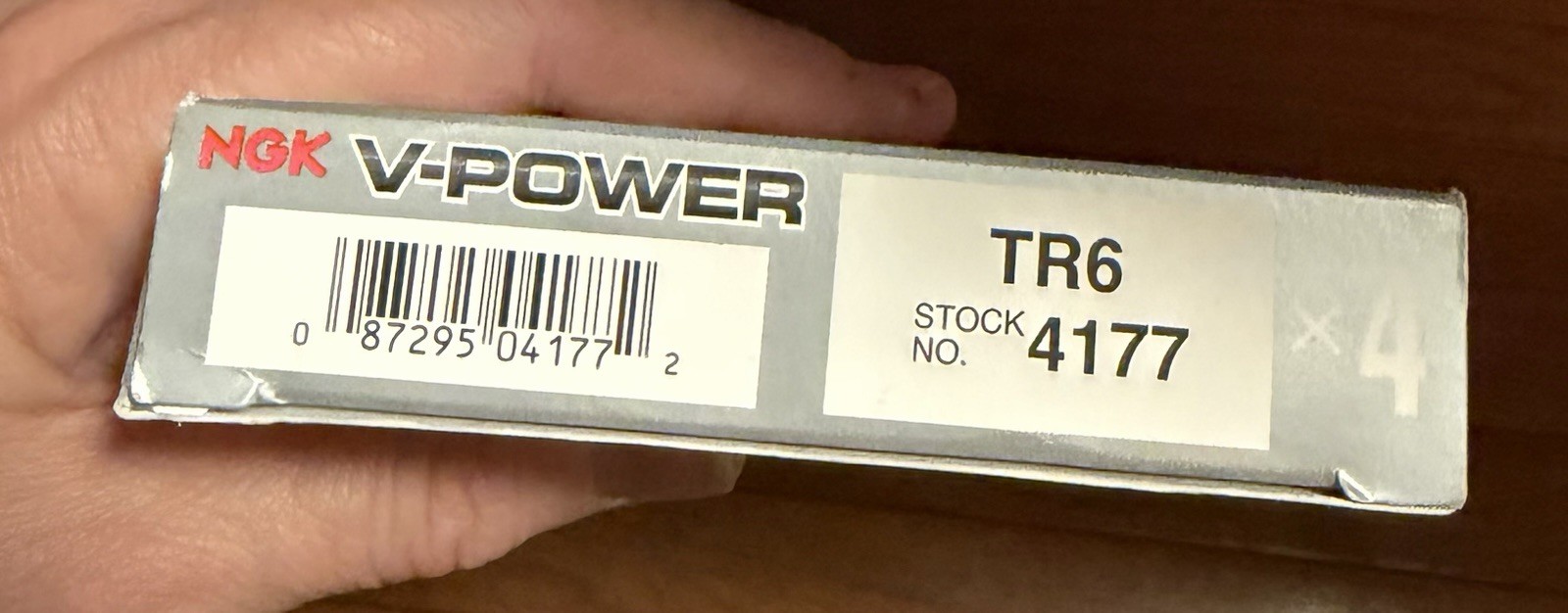 Set of 4 Genuine NGK 4177 Spark Plugs V-power TR6