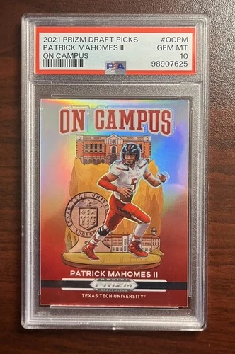 2021 Prizm Draft Picks Patrick Mahomes II On Campus PSA 10