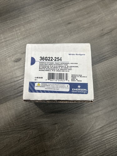 36G22-254 White-Rodgers Gas Heating Furnace Valve for Goodman 0151M00013 - Picture 1 of 6