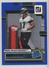 2022 Panini Donruss Rated Rookie Press Proof Blue Nakobe Dean #387 0v39