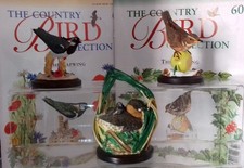 Eaglemoss Resin Figures : Country Bird Collection : Redwing, Lapwing, Grebe