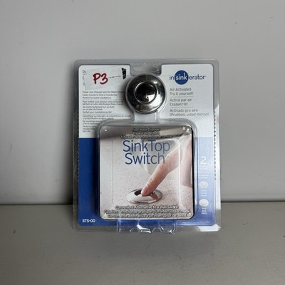 InSinkErator STS-OO SinkTop Chrome or White Button Dual Outlet Switch