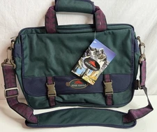 Vintage 90’s High Sierra Green Expandable Laptop Messenger Shoulder Bag Attache