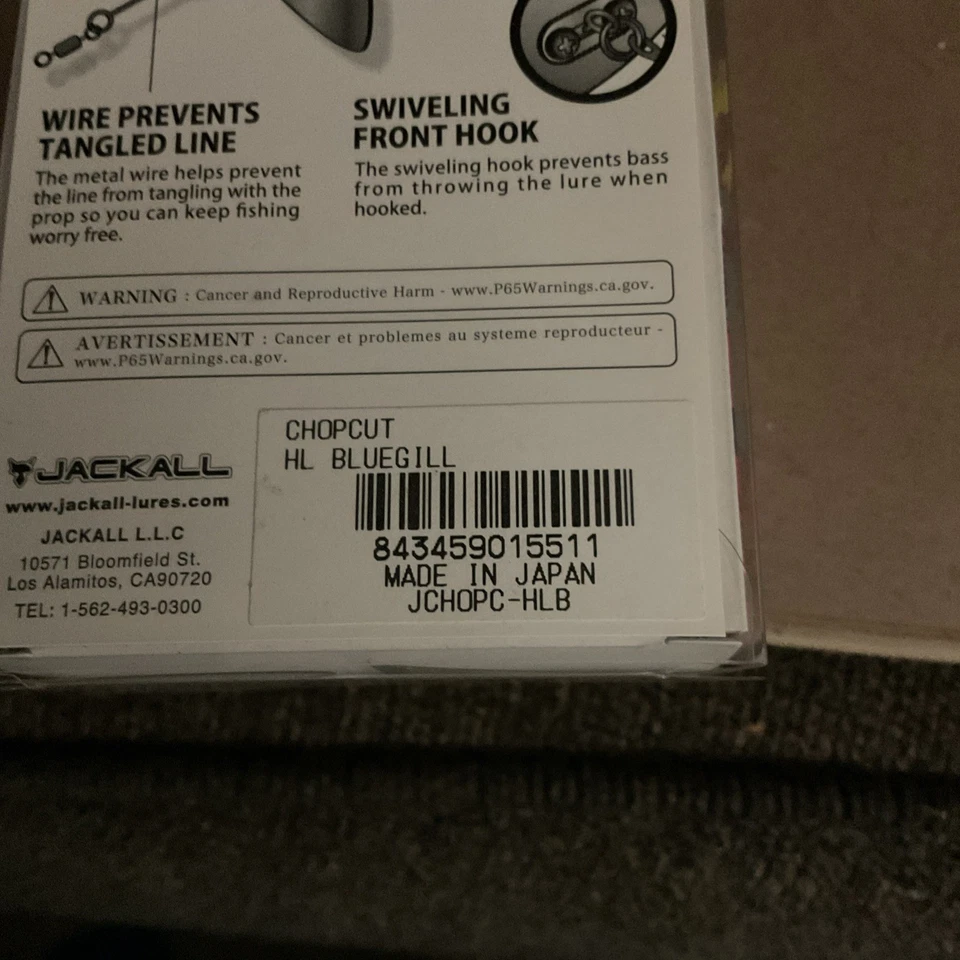 Corte Chopcut Jackall 82 mm 24 g Topwater HL Bluegill muy bueno+ Foto 2 de 2