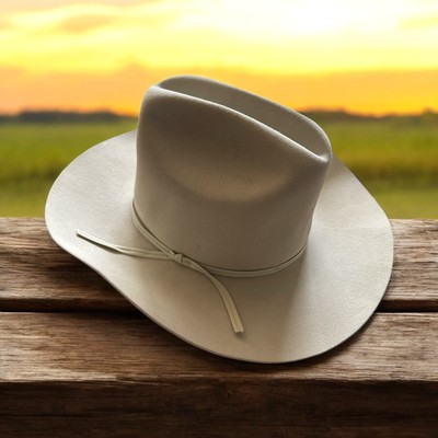 Resistol Cattleman 4X Beaver Silverbelly Cowboy Western Hat  6 7/8 Oval