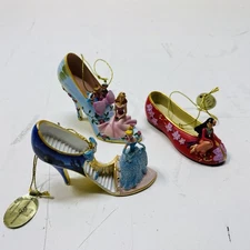 Disney Princess Shoes Set of 3 Once Upon a Slipper Figurine Collection