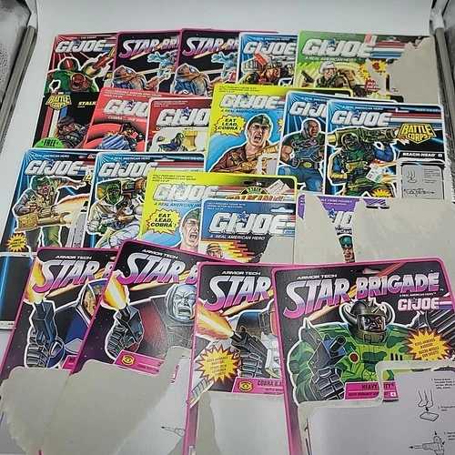 Vintage 1980's And 1990s Hasbro G.I.Joe ARAH Uncut Card Back Lot Of 20