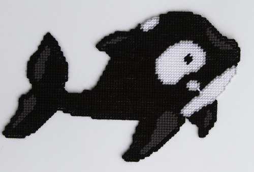 Orca Whale Wall Hanging-Plastic Canvas Pattern or Kit - Picture 2 of 2