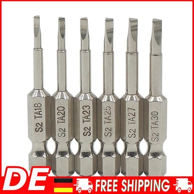 6pcs Magnetic Triangle Screwdriver Bits S2 Steel 1/4 inch Hex Shank Bit Set