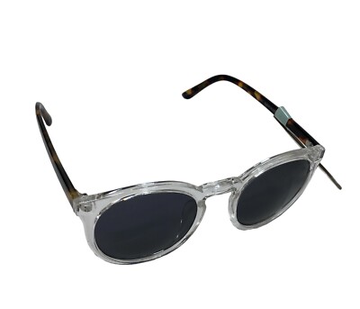 Caliblue Clear Frame Brown Stripe Arms 100% UVA UVB