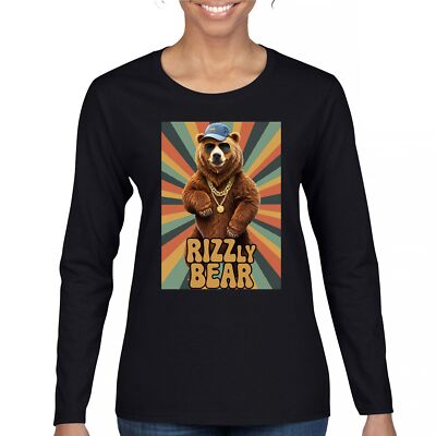 Rizzly Bear Funny Women's Long Sleeve T-shirt Charisma Pun Meme Grizzly Dating