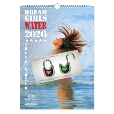 Sexy  Dreamgirls Water DIN A3 Kalender für 2026 Girls Erotik - Seelenzauber