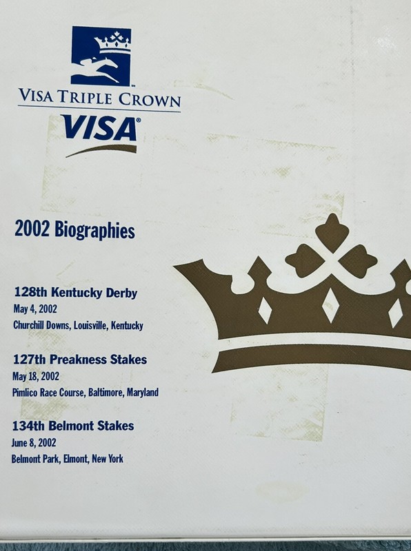 2002 TRIPLE CROWN BIOGRAPHIES BOOK Binder edition FAST FREE SHIPPING