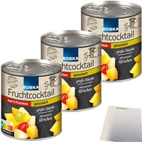 Edeka 5-Fruchtcocktail GroßE StüCke Gezuckert 3Er Pack 3X820G Dose Usy Block