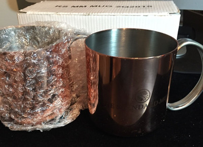 Pair (2) Russian Standard Vodka Moscow Mule Premium Copper Mug Bar Set Brand New