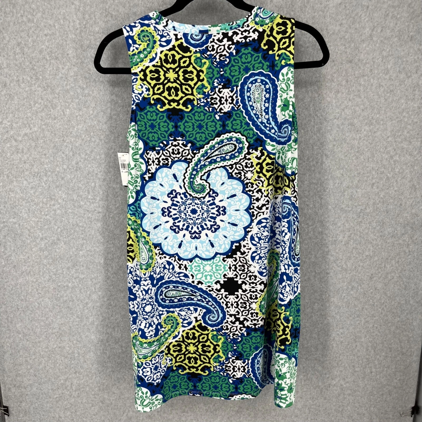Abito donna Alyx senza maniche a tubino taglia XL lunghezza ginocchio paisley tasche elasticizzato N