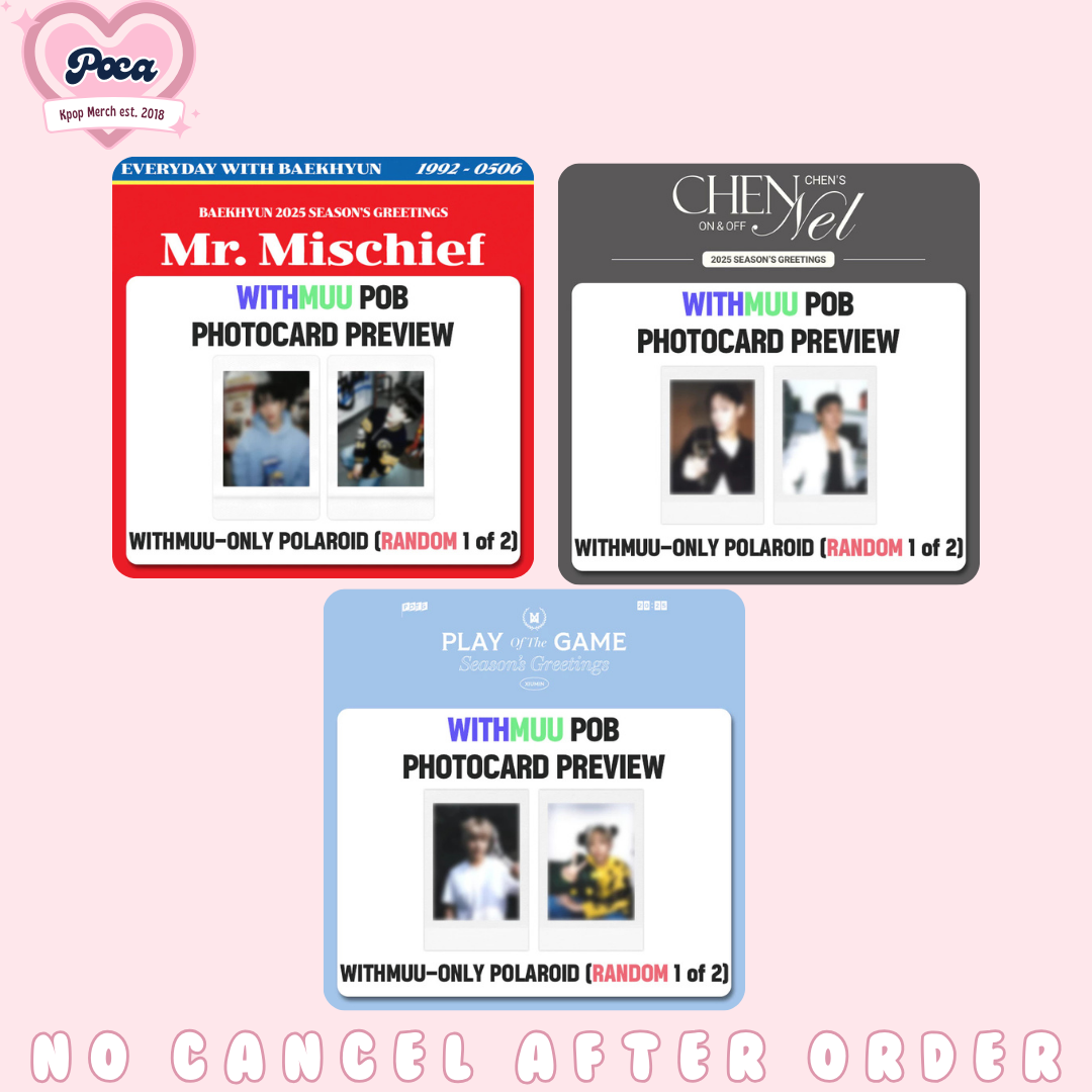 EXO CBX - SEASON'S GREETING 2025 INB 100 POB WITHMUU OFFICIAL