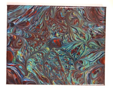 HANDMADE ACRYLIC POUR PAINTING ON 8X10 CANVAS, VARNISHED