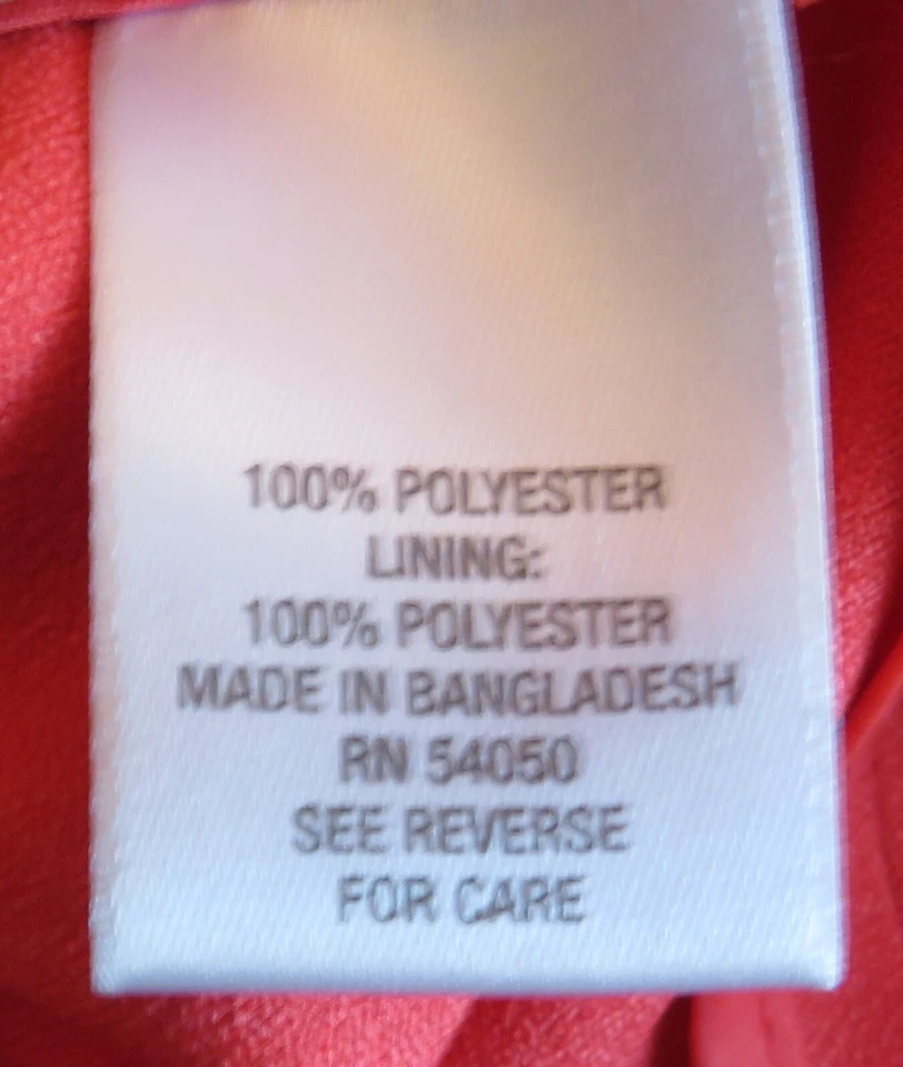 Roz & Ali Womans Size 14 Coral Long Sleeve Open Front Blazer Jacket Flap Foto 4 de 4