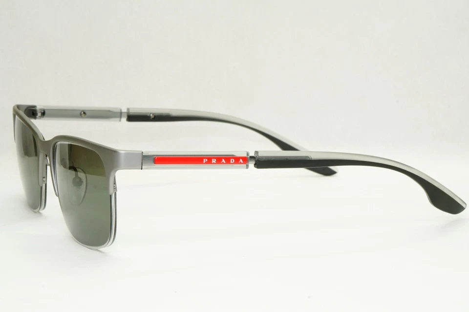 Prada Sunglasses Polarized Grey Silver Mirror Square PS55OV VPS 55O DG1-1O1 52mm - image 4 of 4