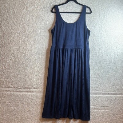 NWOT Dex Womens Navy Blue Rayon Tank Dress Size 1X PLUS