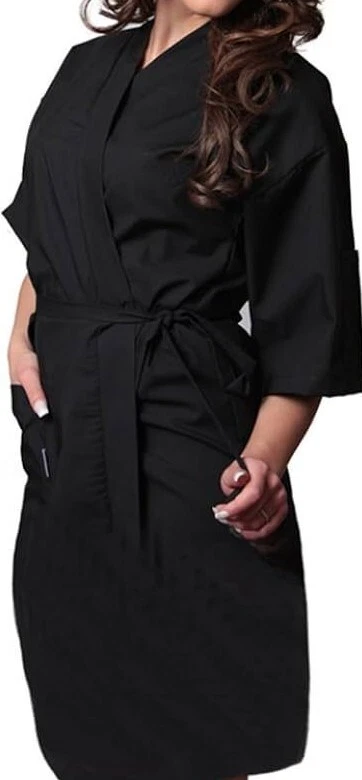 KIMONO DONNA-LAVORO-ESTETISTA-PARRUCCHIERA-IN BIANCO - Immagine 2 di 3